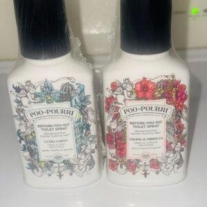 Poo Pourri vanilla mint citrus 4 oz & Tropical Hibiscus x2 toilet spray